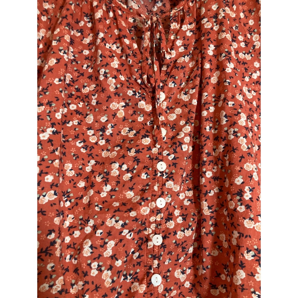 Universal Thread Peasant Top Large Dark Salmon Di… - image 5